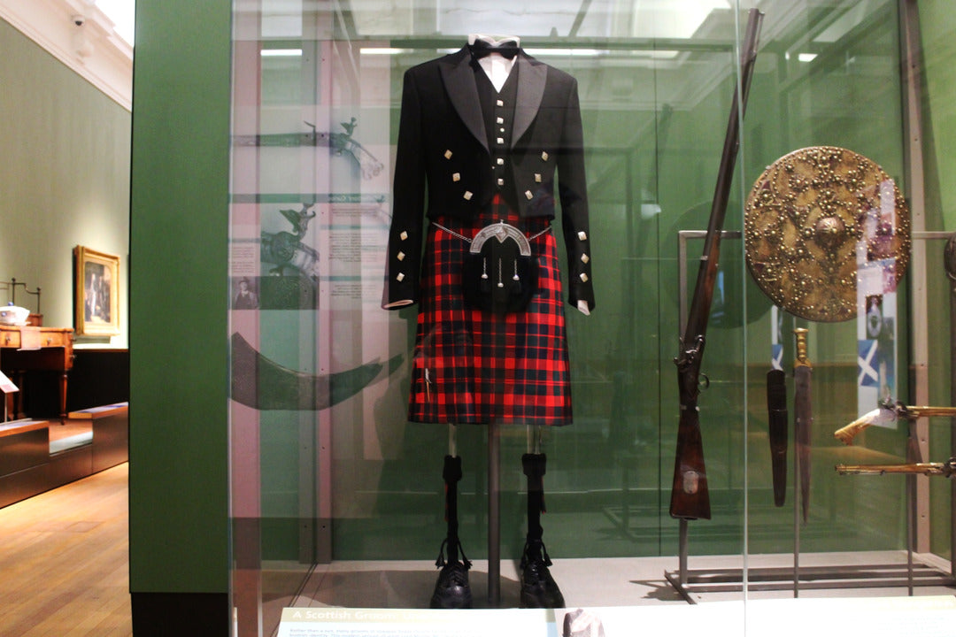 Prince Charlie Kilt Outfit on display