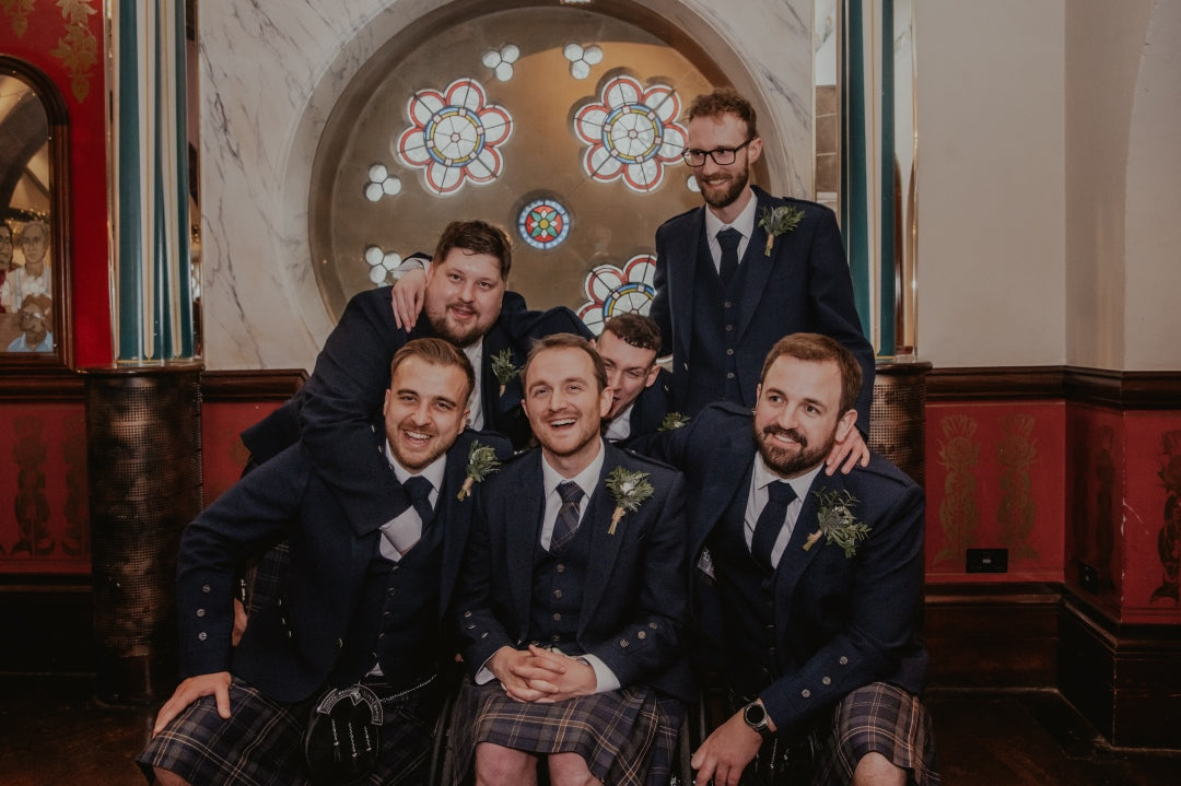 Grooms party wearing a kilt