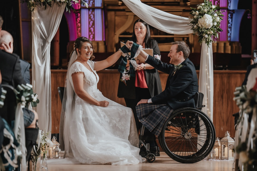 Handfasting ceremony at wedding