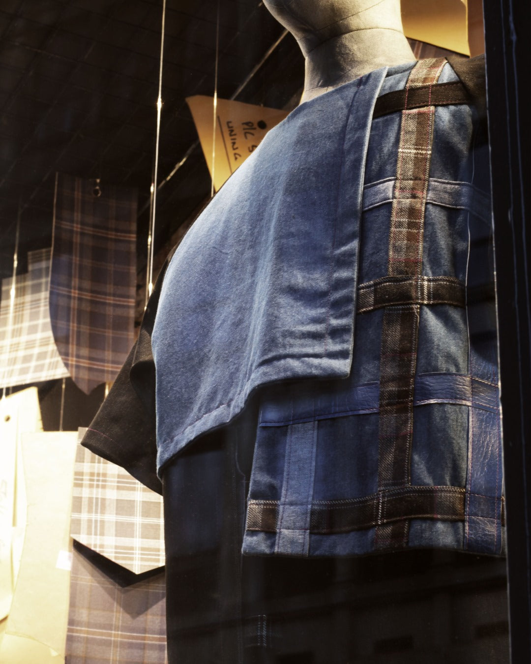 Tartan and streetwear window display