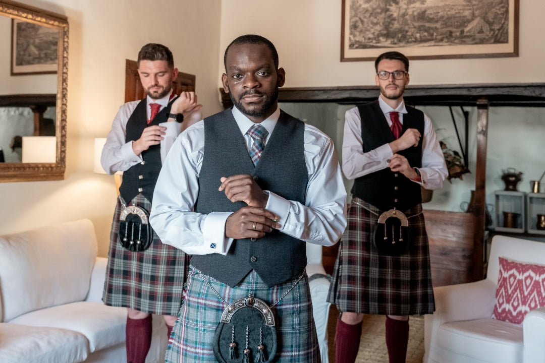 Grooms party in kilts