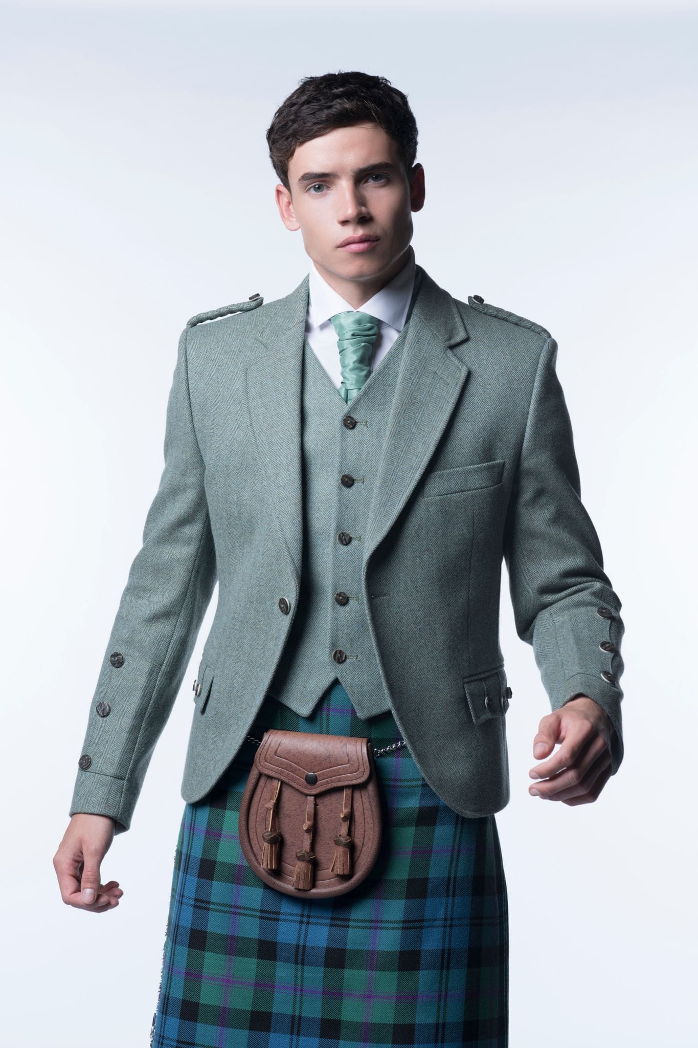 Lovat Green Tweed Jacket & Waistcoat | MacGregor & MacDuff ...