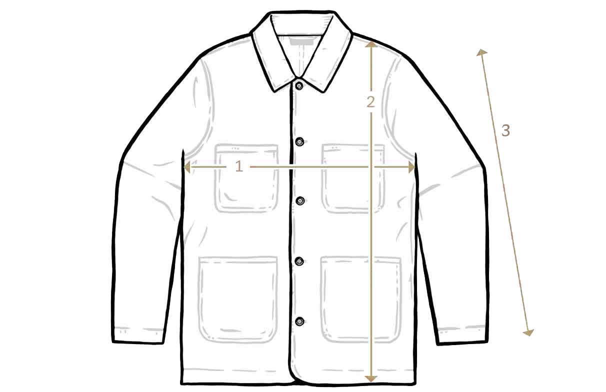 Chore Jacket Measurement Guide