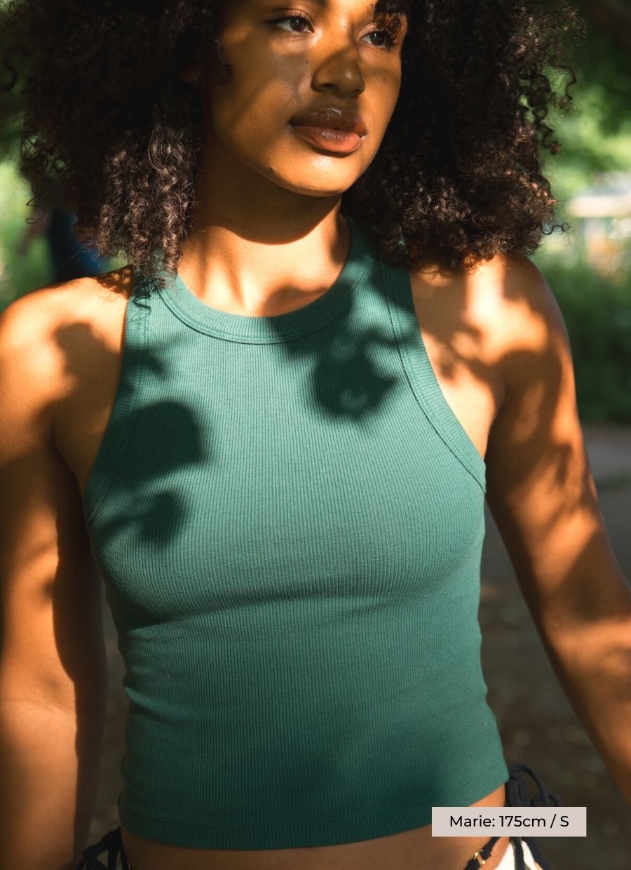 Leah Tank Top - Forest Green