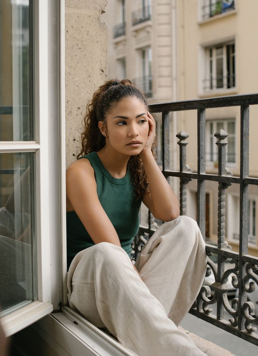 Leah Tank Top - Forest Green