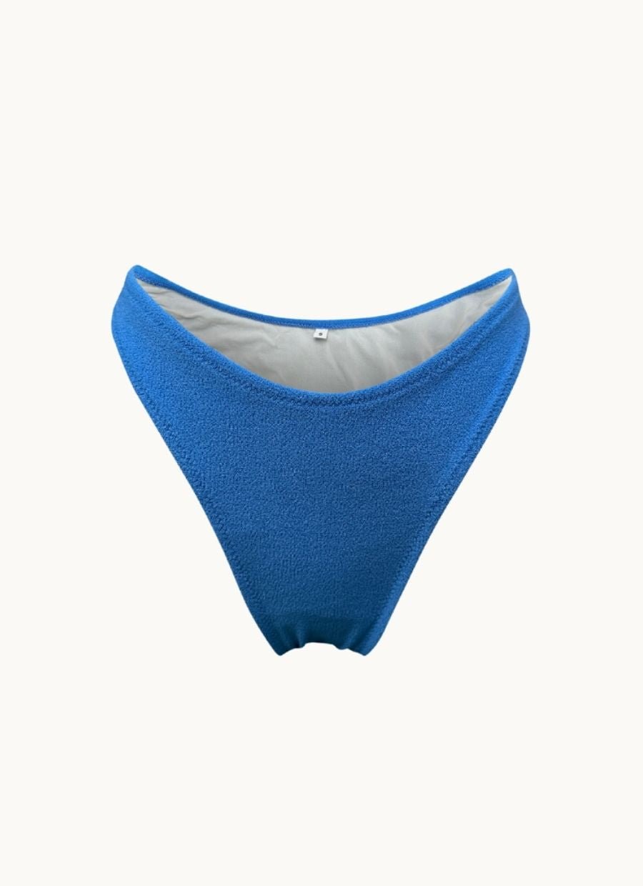 Mara Bikini Bottom - Azure Blue Terry