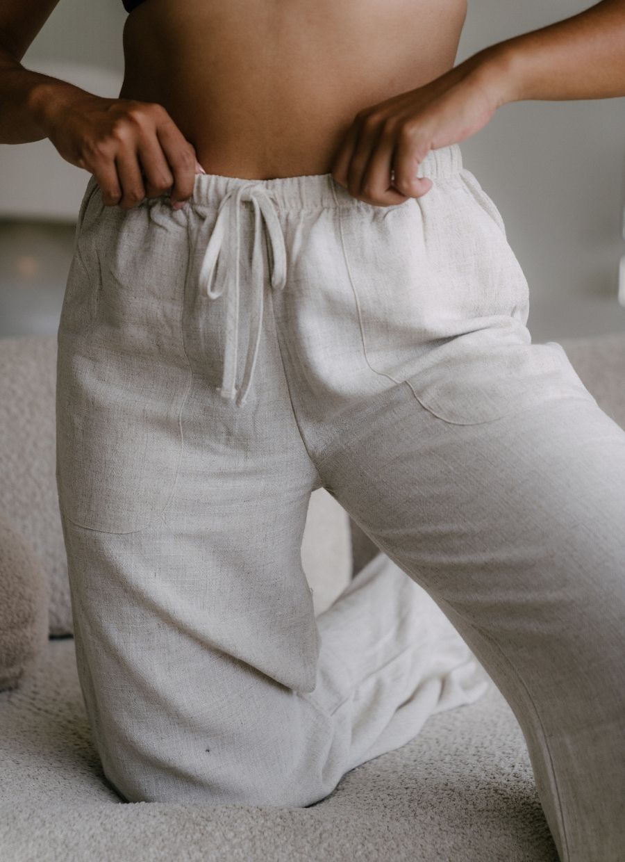 Selma Linen Pant - Ecru