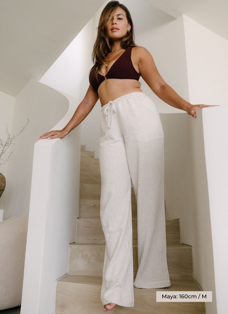 Selma Linen Pant - Ecru