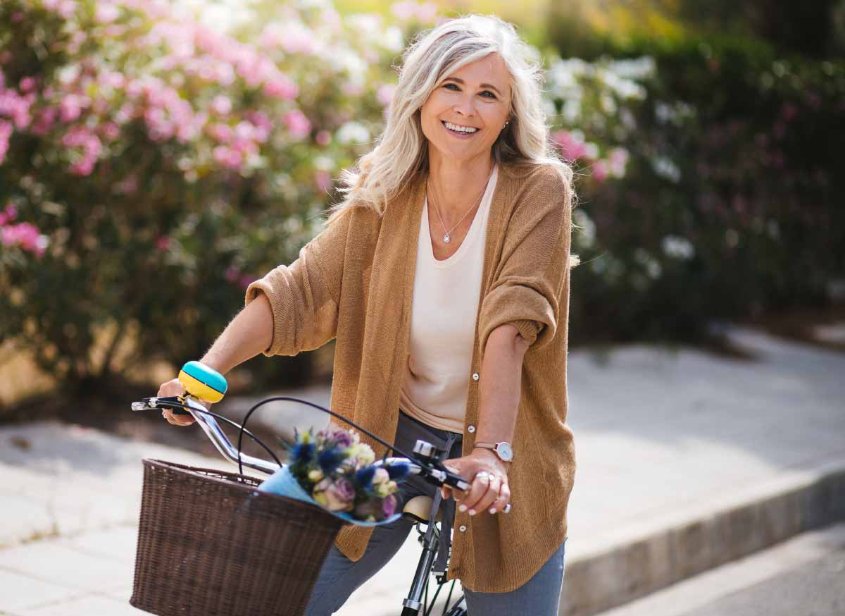 woman on bike