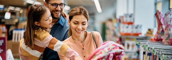 Stress-free parents shopping for back to school