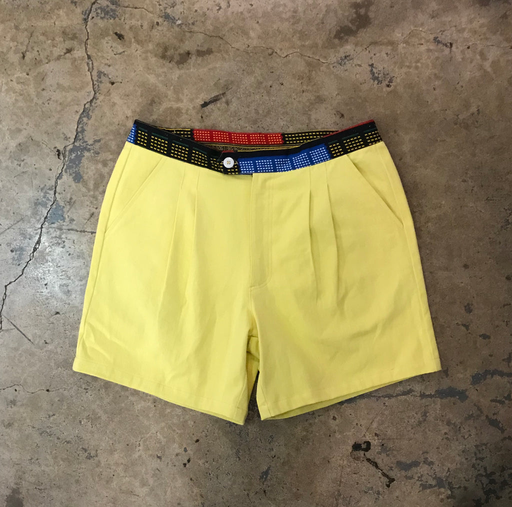 Yokishop - African Fabric Chiffon Yellow Shorts | Yokishop