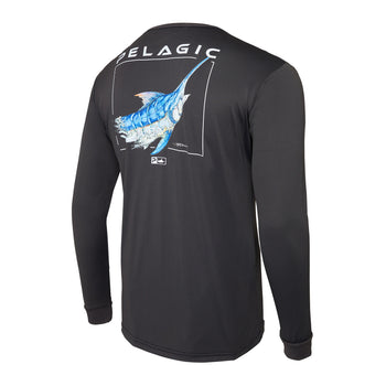 MAGLIA MANICA LUNGA PELAGIC AQUATEK SAILFISH FISHING SHIRT LIGHT BLUE ,  SPEDIZIONI GRATUITE DA € 150,00