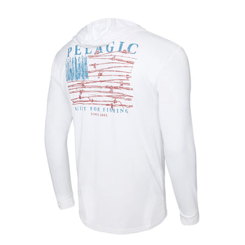 Big and Tall Tee - American Flag USA Outdoor Fishing Shirts for Men