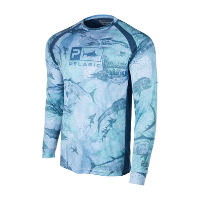 Pelagic professional fishing hoodie with mask anti-uv sun protection clothes  fishing shirt breathable camouflage fishing jersey
