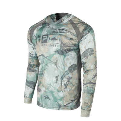 BRK Mens Long Sleeve Hooded Fishing Shirt UPF 30 Sun Protection