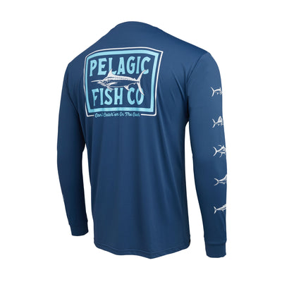 Pelagic Aquatek Hoodie Gyotaku Hoodie Blue S