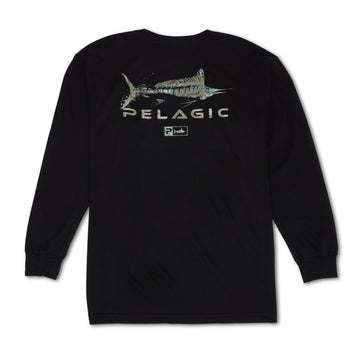 Reel Fishy Cotton Long Sleeve Shirts- Redfish, Crab, Octopus, Snook, Hogfish, Tarpon S / Octopus White