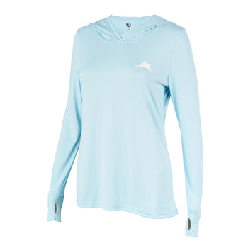 Blue Brigade Women's Hooded Fishing Jersey - Bluegill