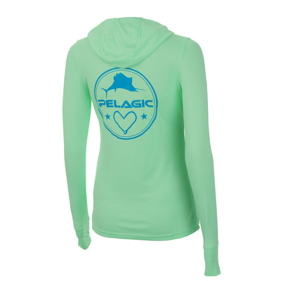 Реглан Pelagic Aquatek Built Fade Hoodie Fishing Shirt XXL ц:light blue -  Killa