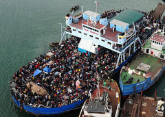 A boat full of Haitians