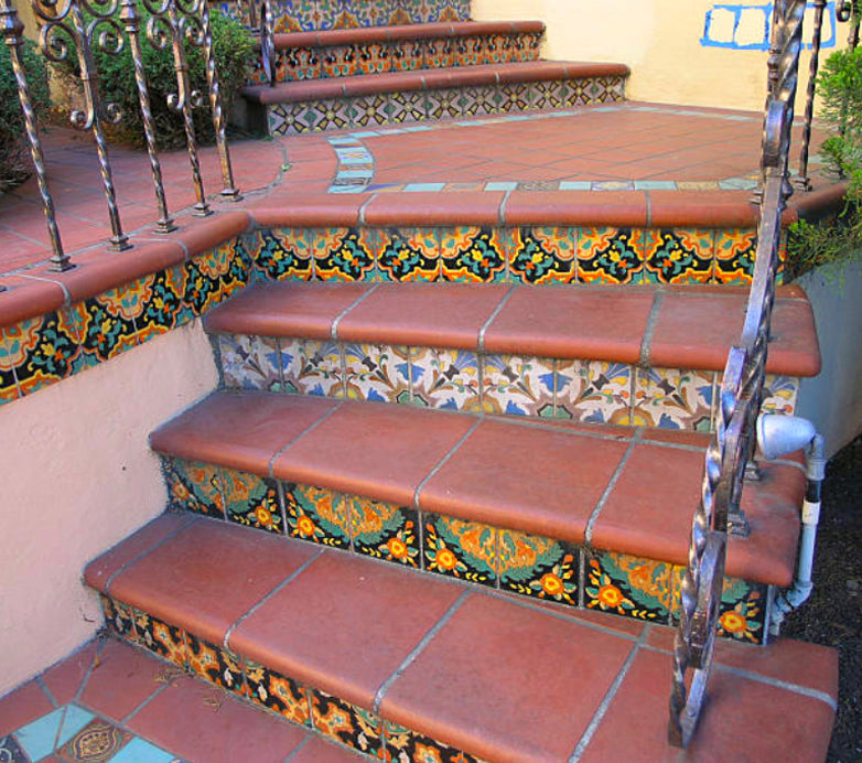 Mexican Tile Stairs Ideas
