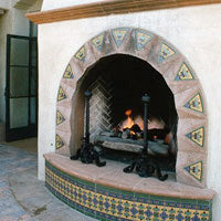 Mexican tile for outdoor fireplaces