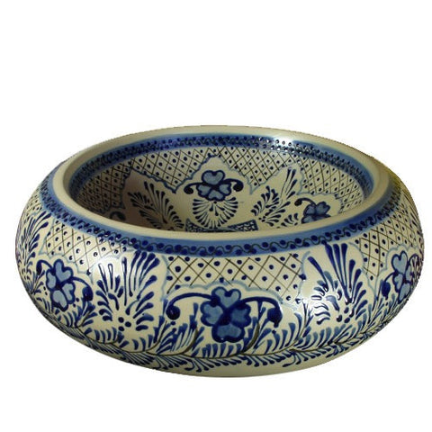 Traditional Mexican Sink Flor Azul Porcelain