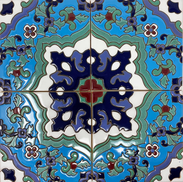 Ceramic Mexican Pool Tile Decoro Turqueza Mexican Tile Designs   30661Quad Grande 