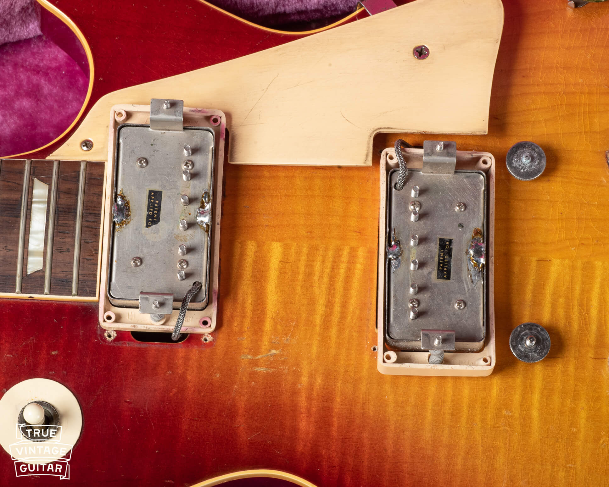 1958 Gibson Les Paul Standard pickups with PAF stickers