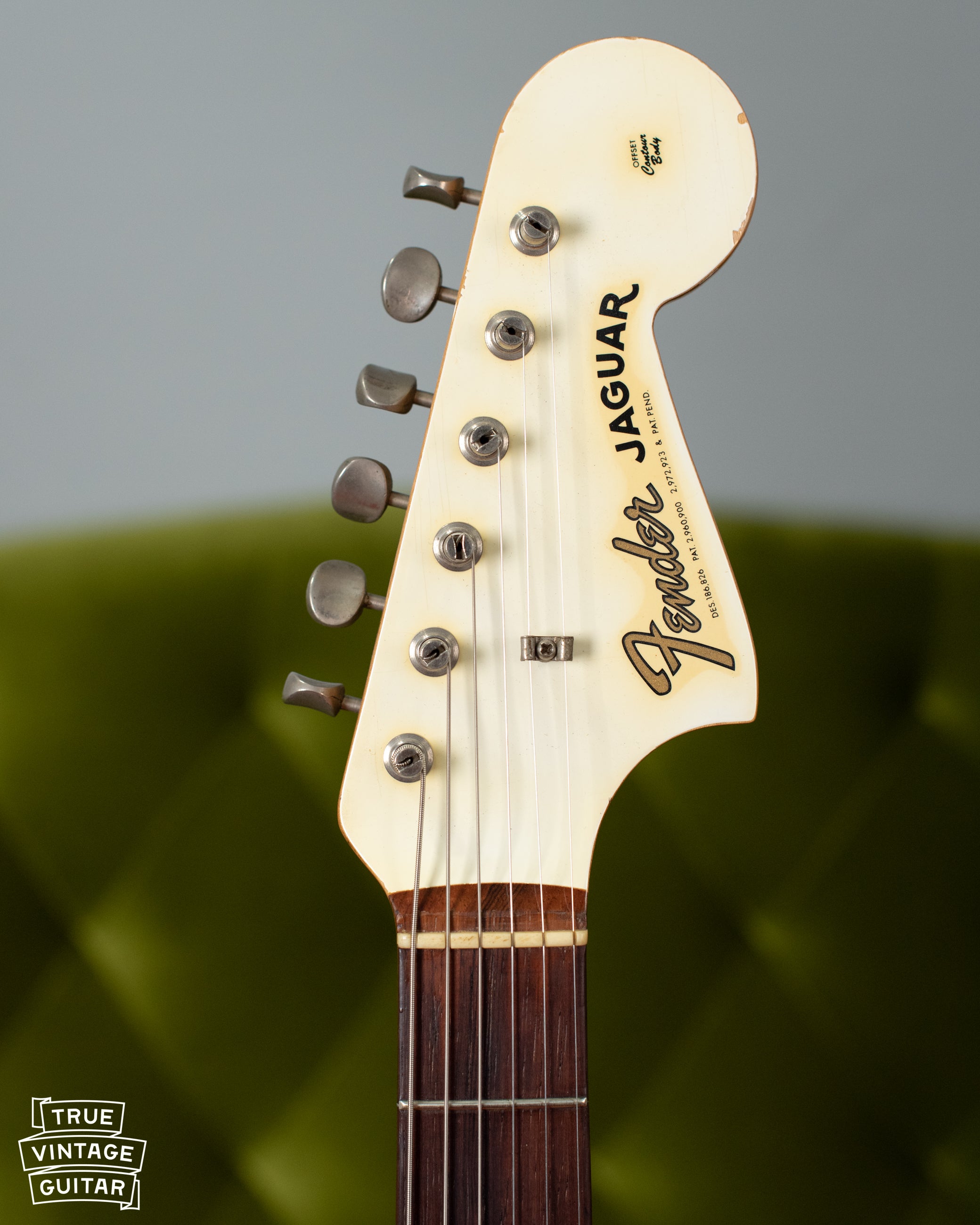 1962 Fender Jaguar Olympic White matching headstock