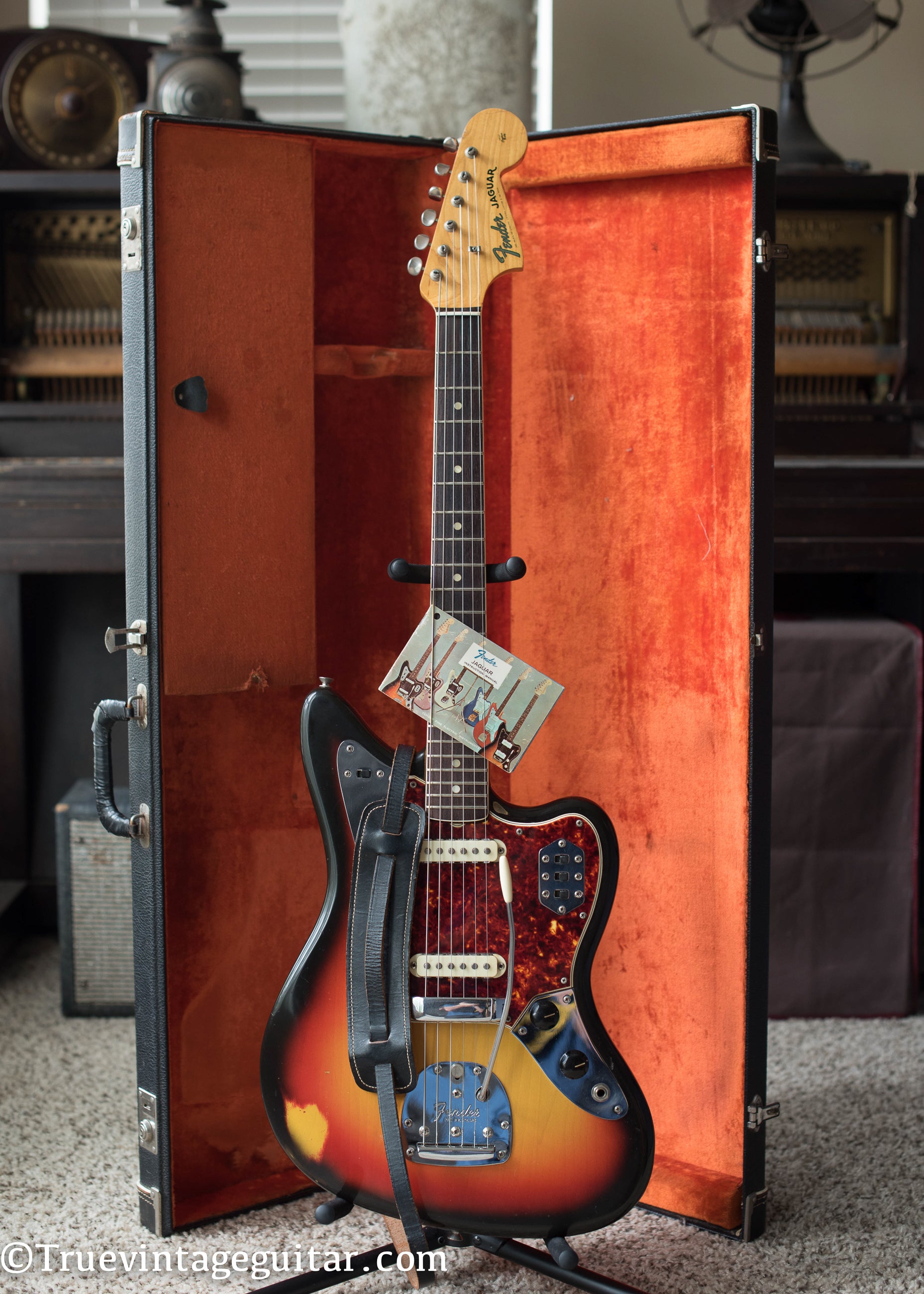1965 Fender Jaguar Sunburst electric guitar