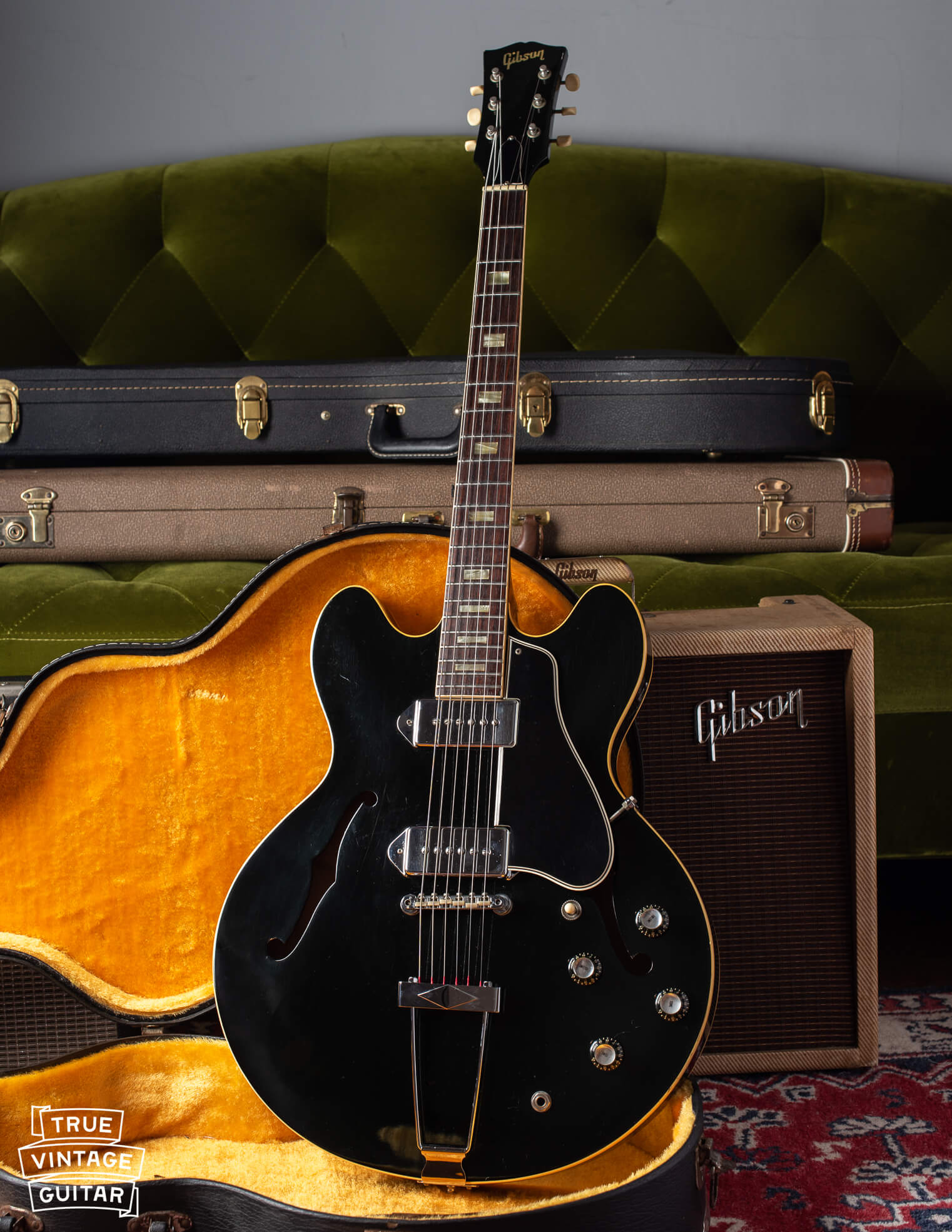 1966 Gibson ES-330 black owned by Matty Healy