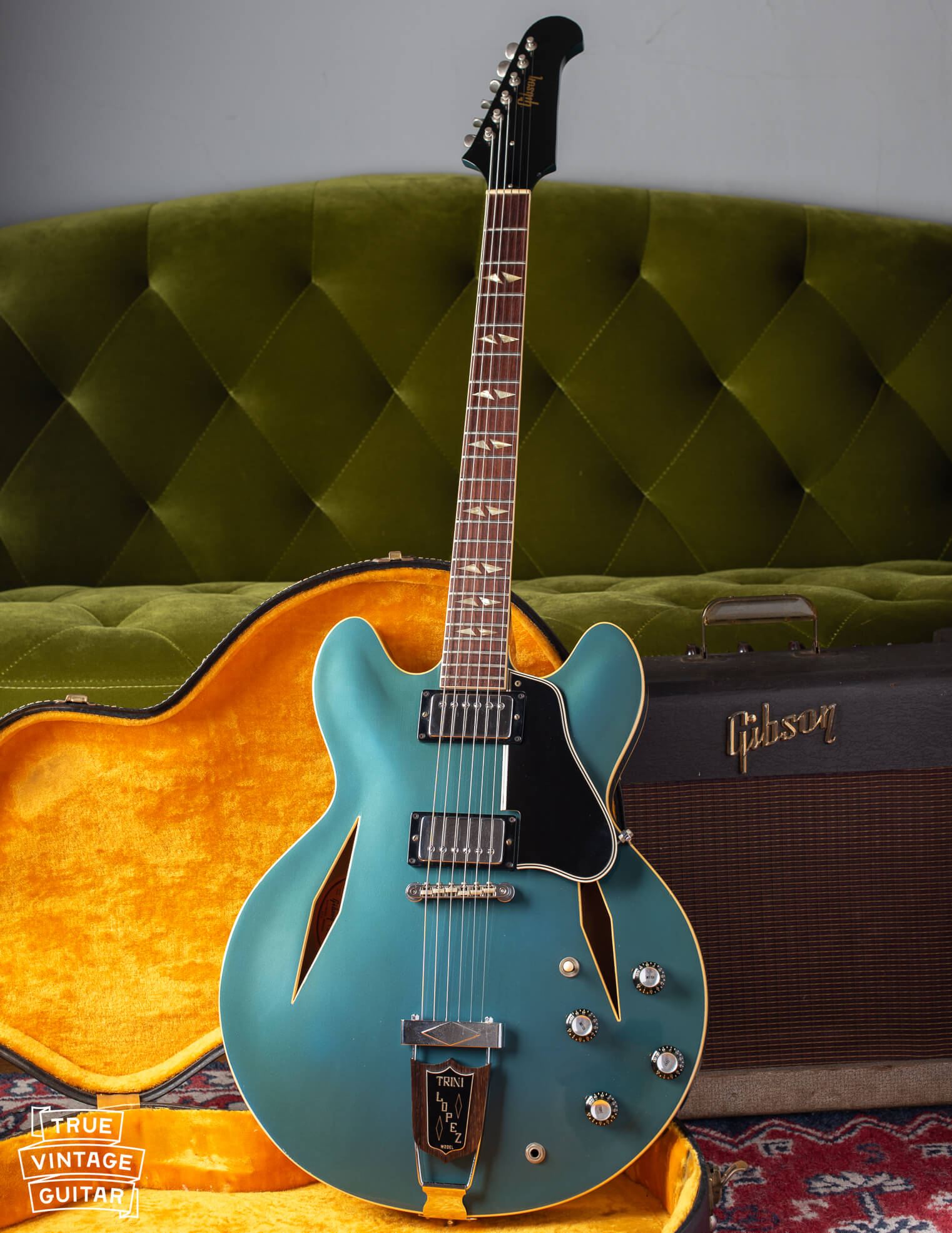 Original Gibson trini lopez guitar with Pelham Blue finish from 1960s