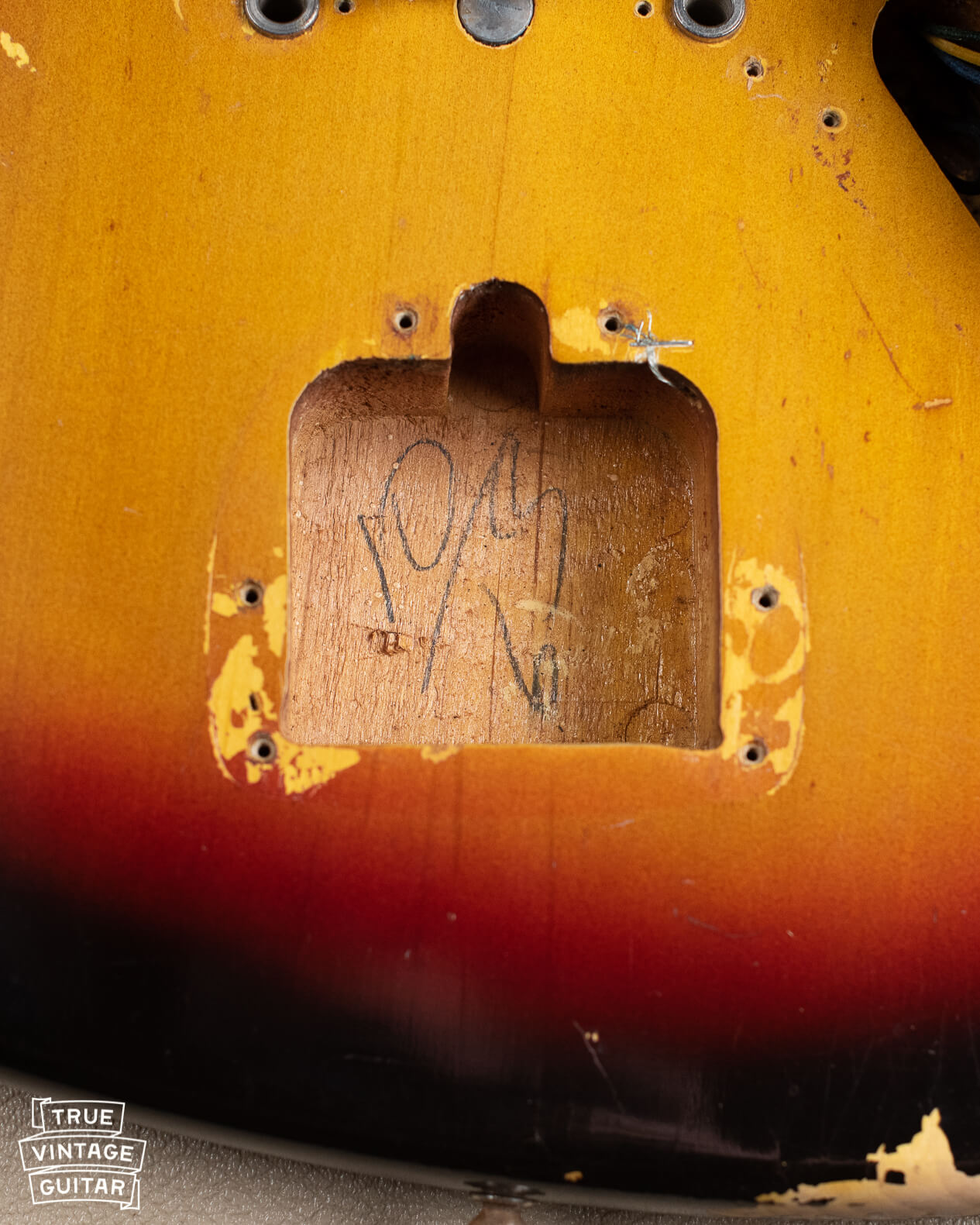 How to date a Fender Jaguar with pencil date marks