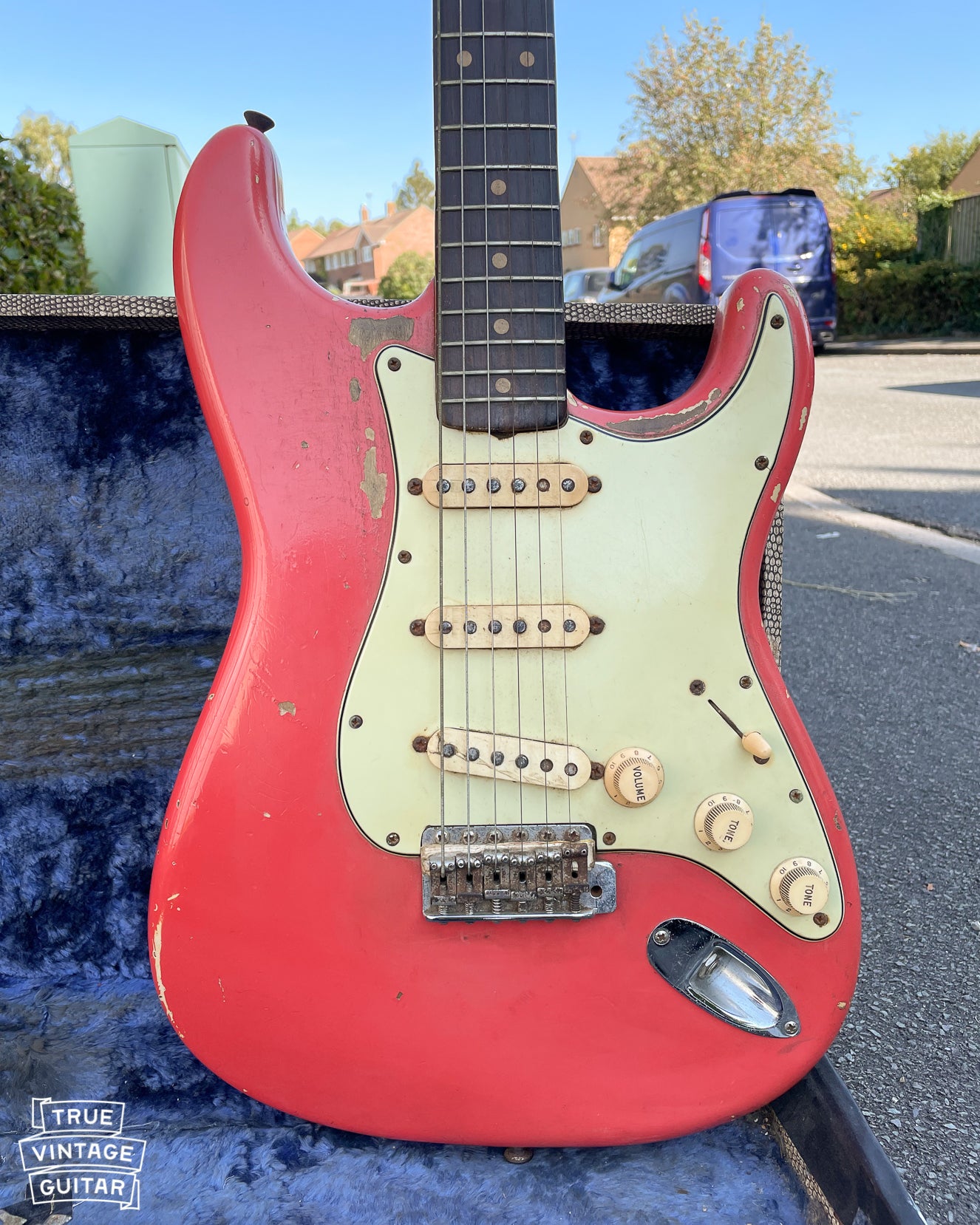 Fender Stratocaster 1962 guitar in original Fiesta Red finish in London, England