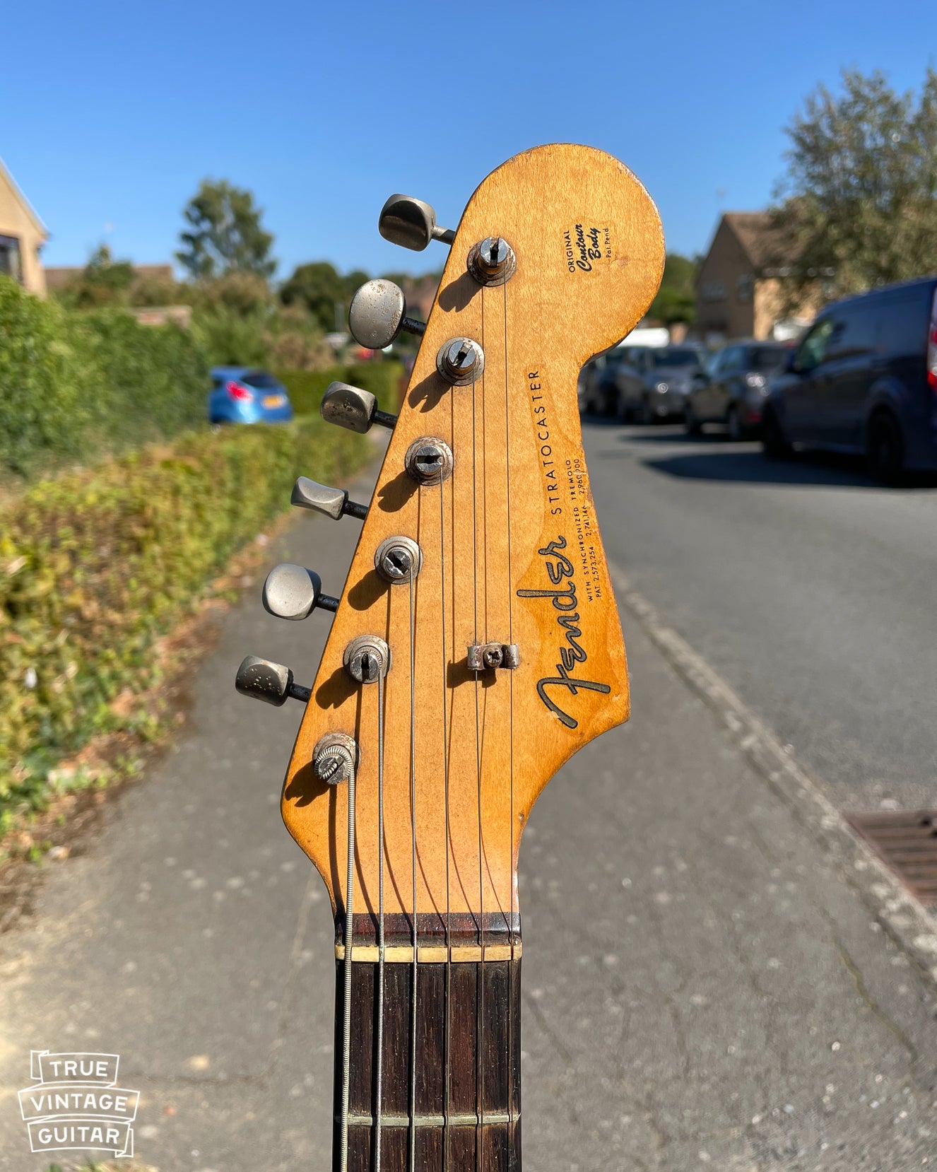 1962 Stratocaster with spaghetti style Fender logo