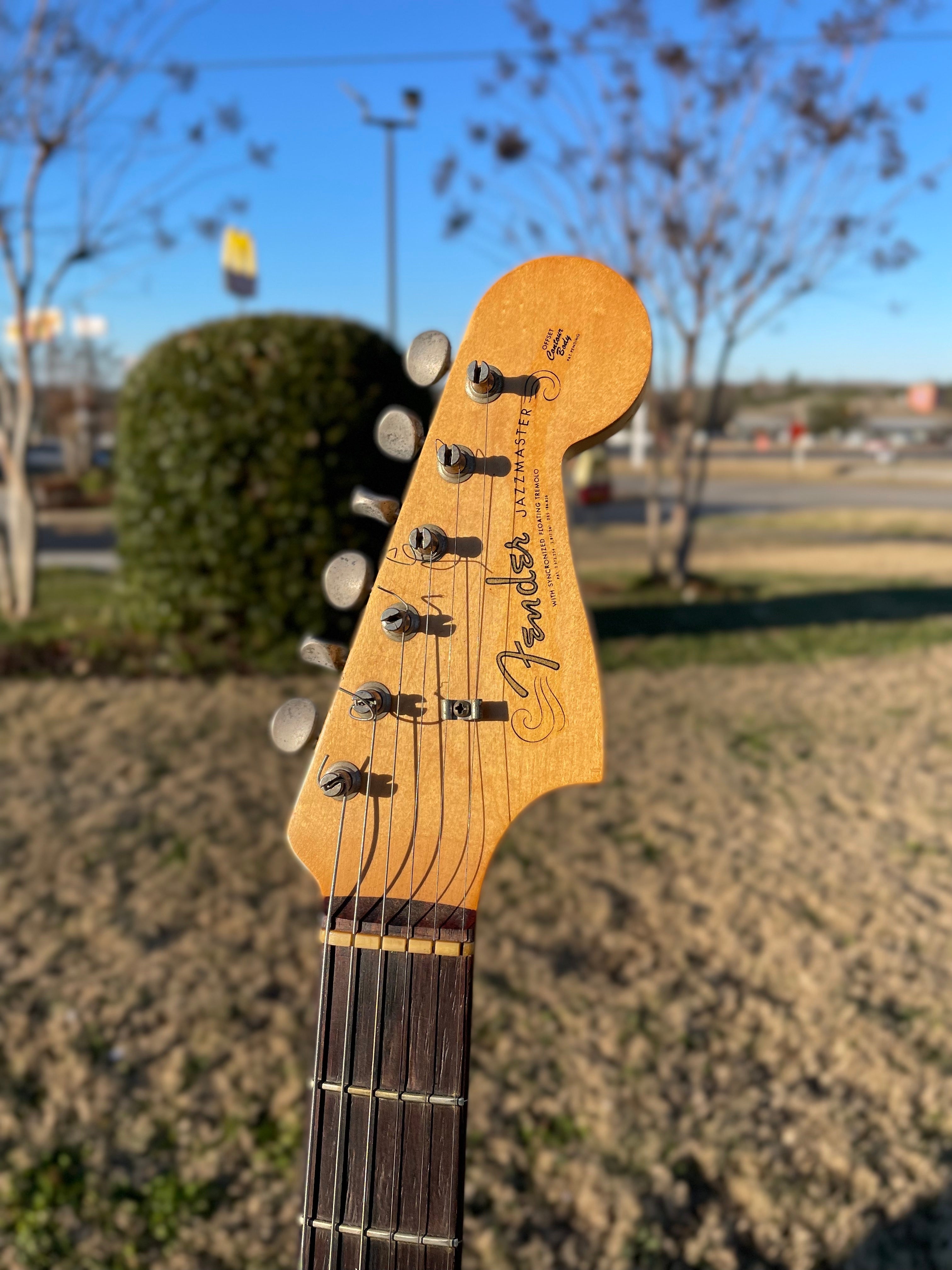 Fender Jazzmaster 1961 neck and headstock with slab Rosewood fretboard.