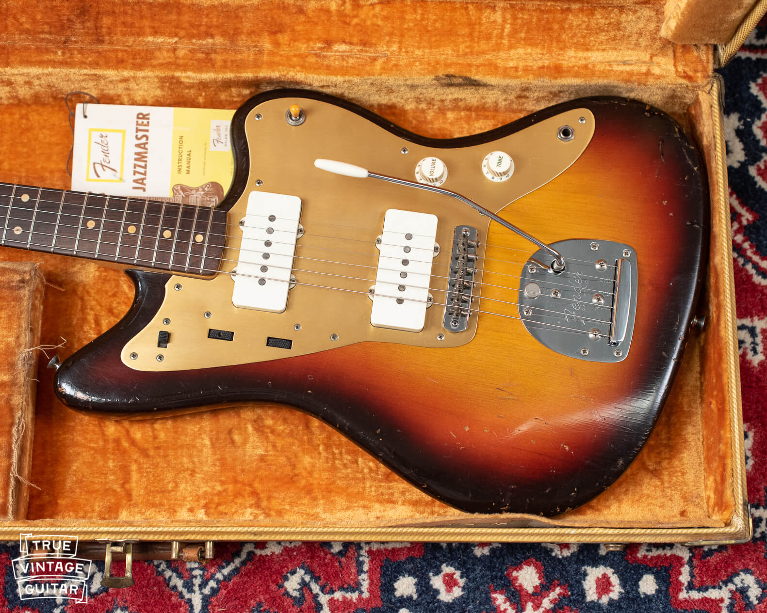 What is a gold guard Fender Jazzmaster