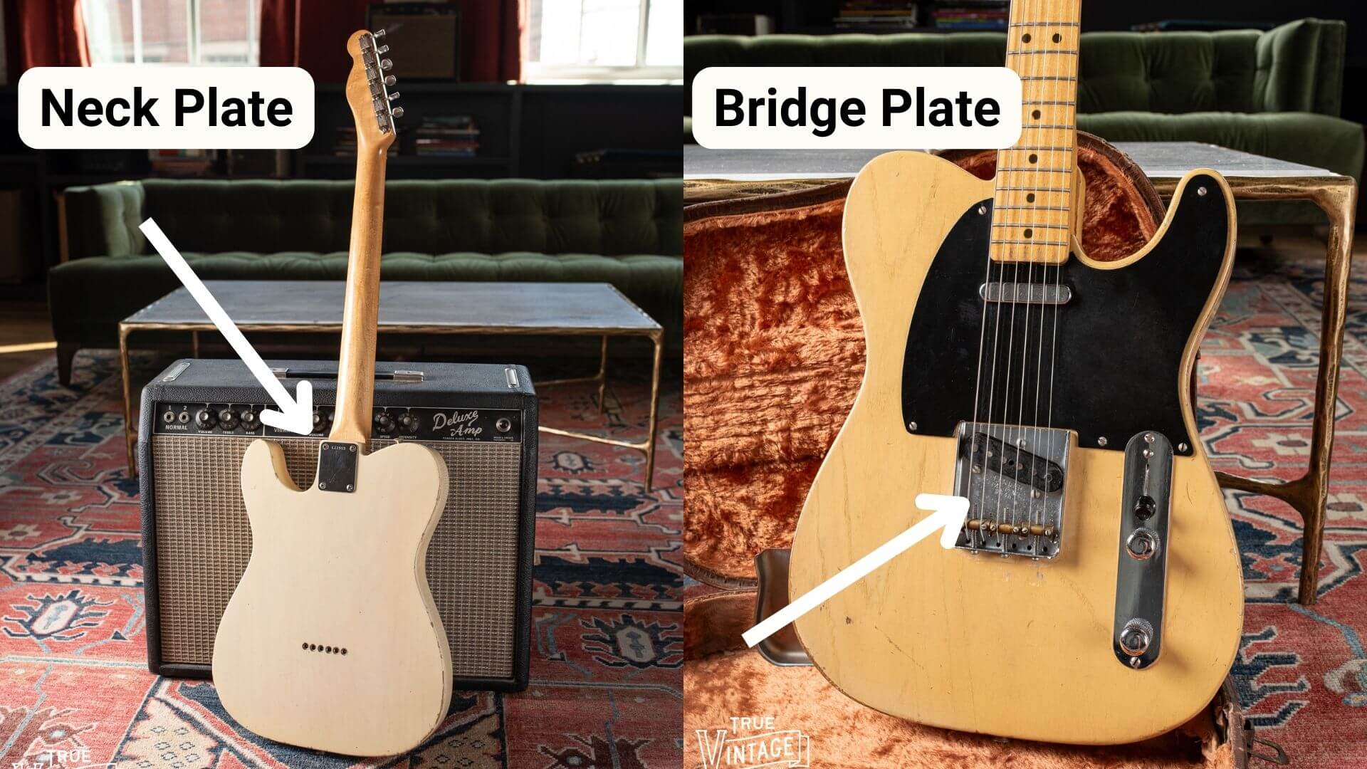 Where to find the Fender serial number on the neck plate or bridge plate