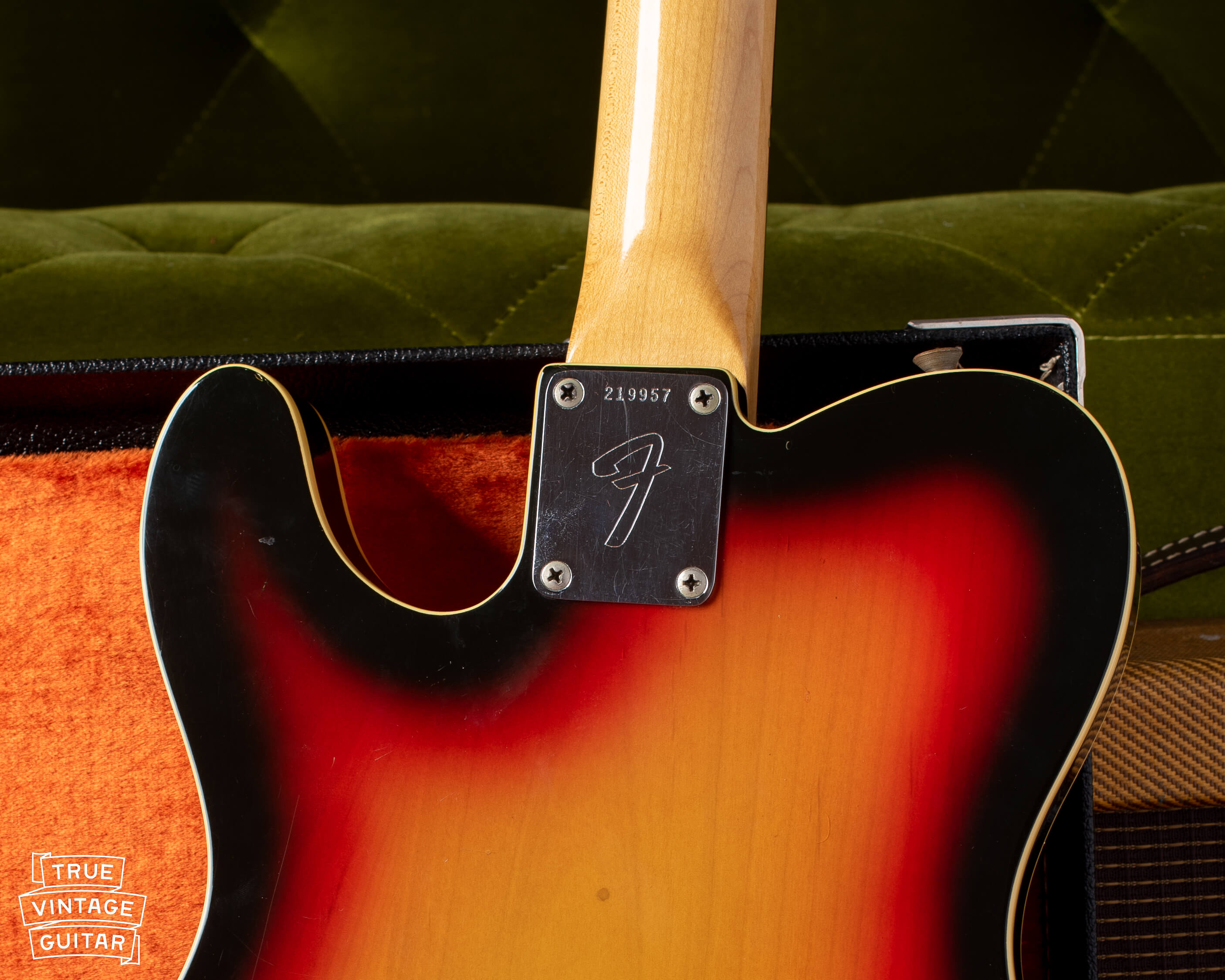 Fender serial numbers on the neck plate