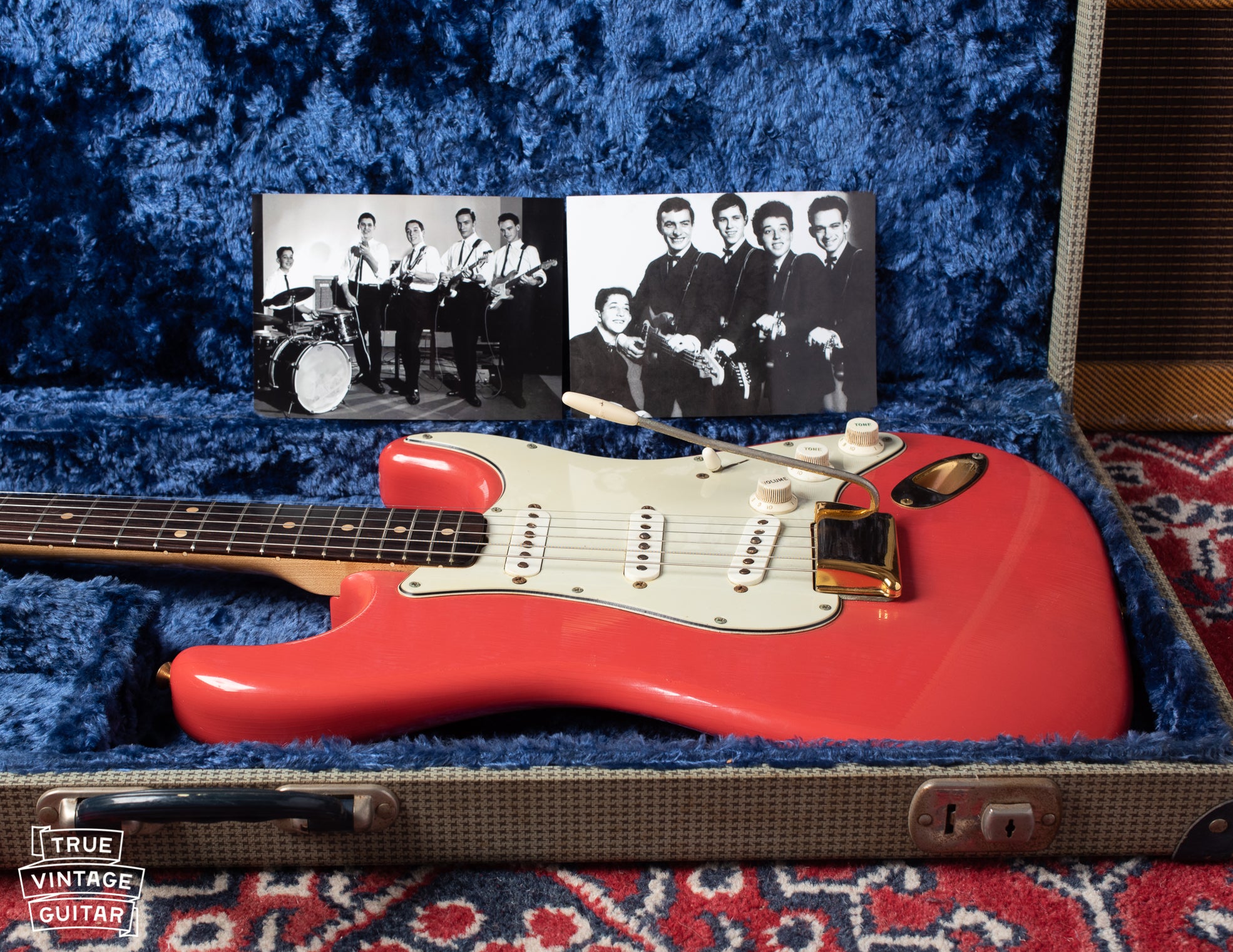 1962 Fender Stratocaster Fiesta Red with pictures of its original owner