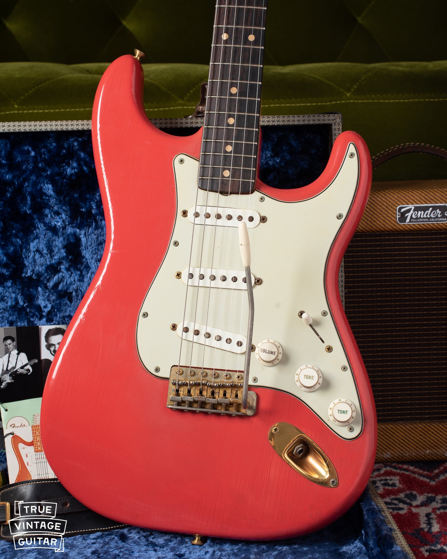 1962 Fender Stratocaster Red guitar with gold parts from South Africa