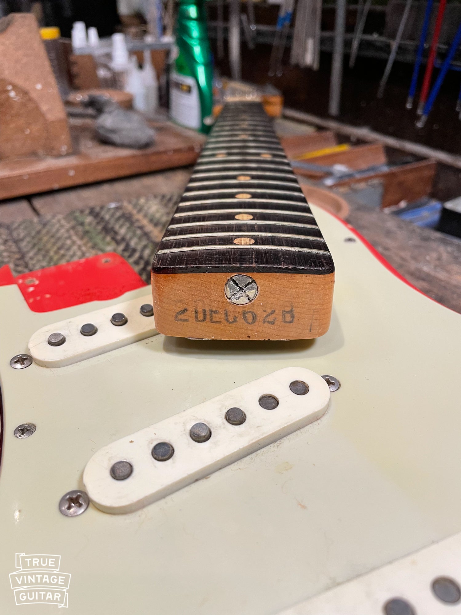 Fender Stratocaster ink stamp 1963