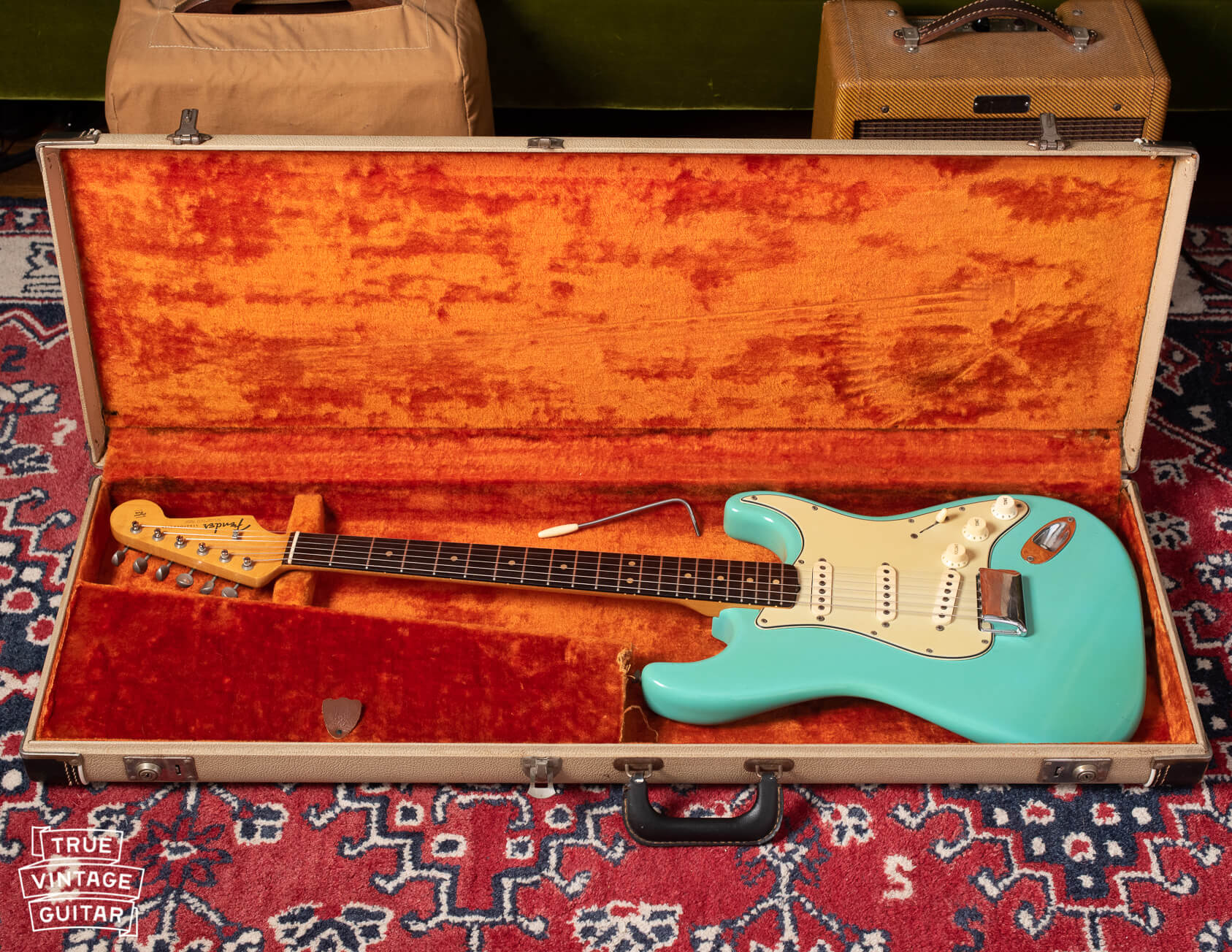 Fender Stratocaster 1964 in original custom color Foam Green finish
