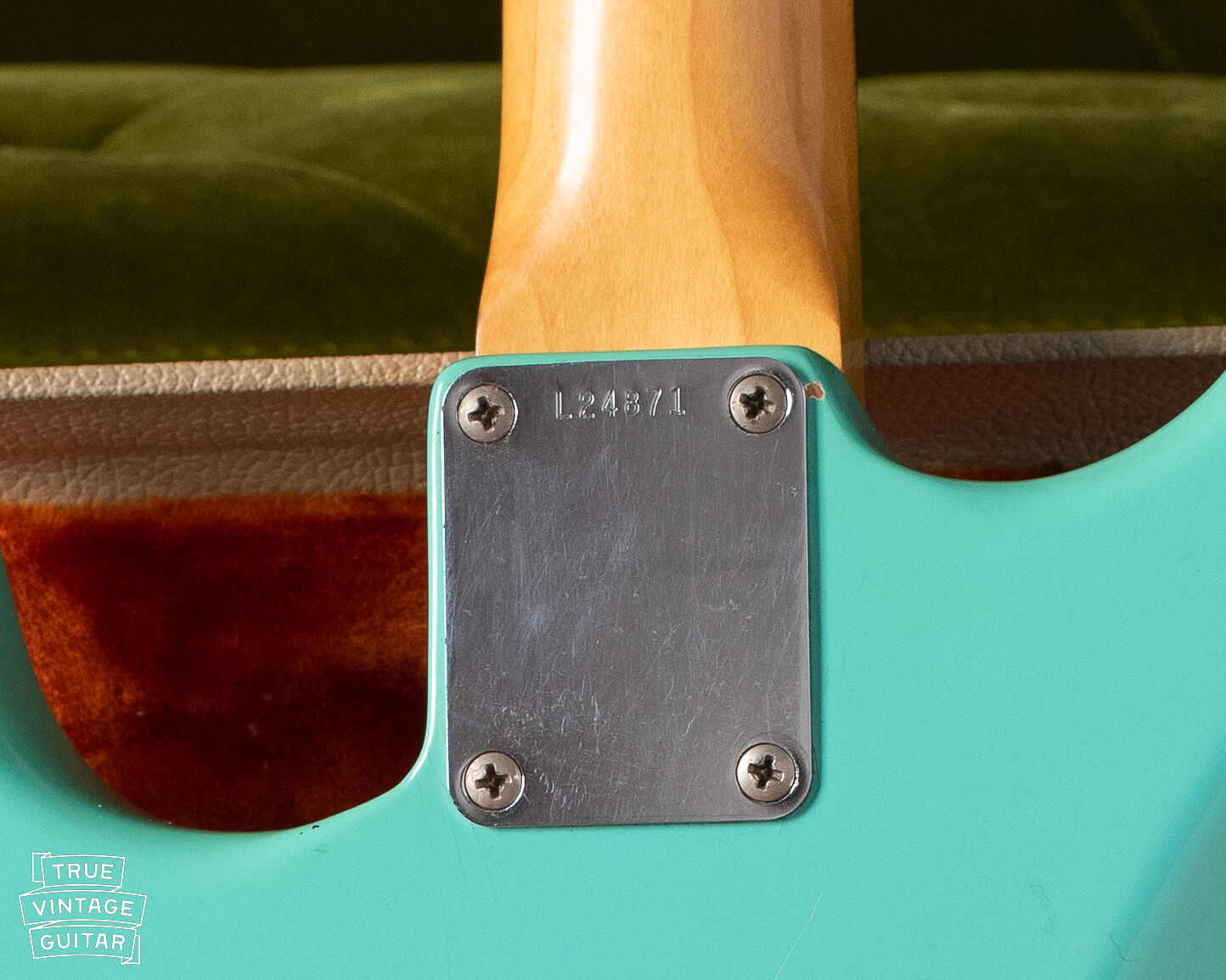 L series neck plate on 1964 Stratocaster