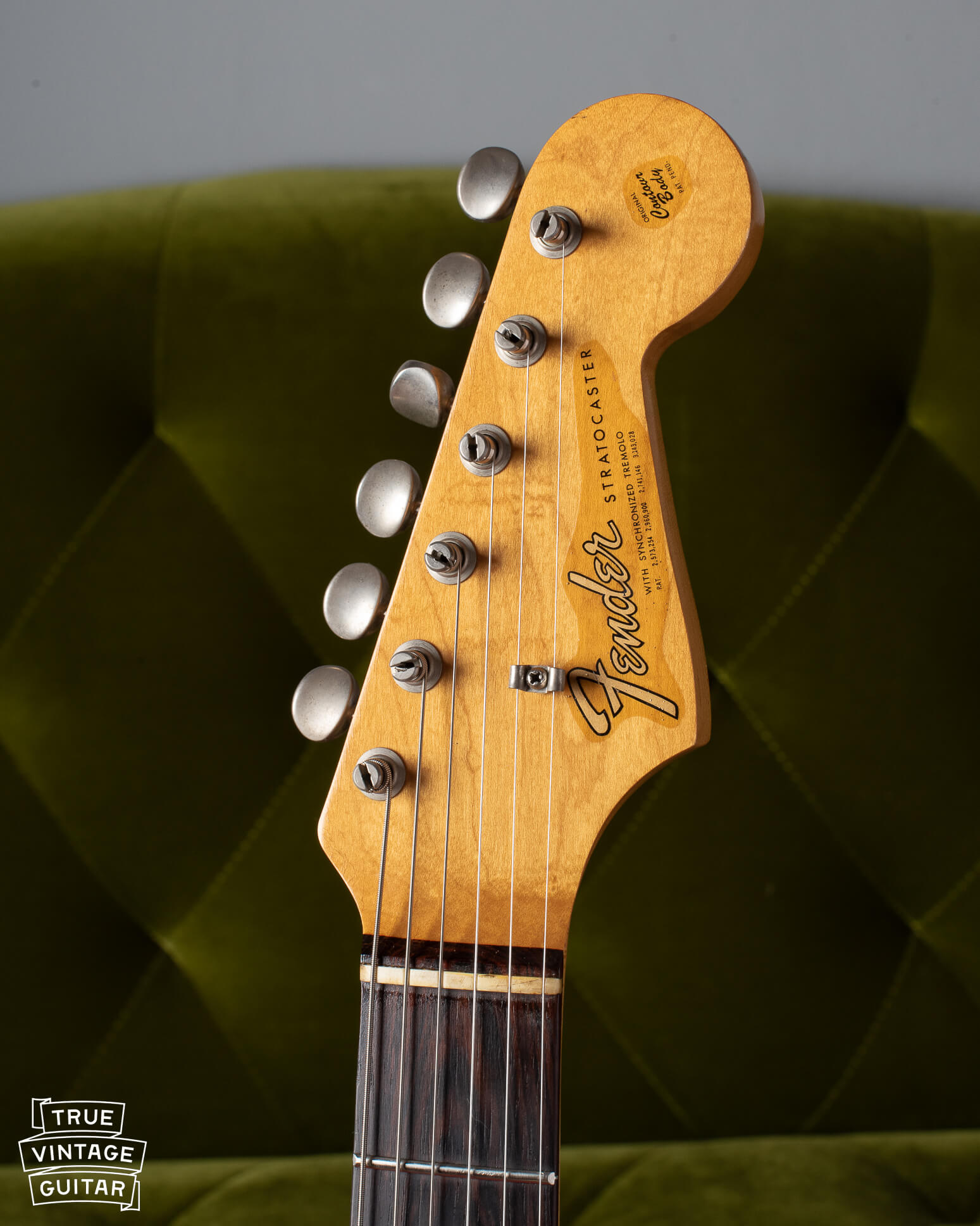 Fender Stratocaster headstock mid 1960s