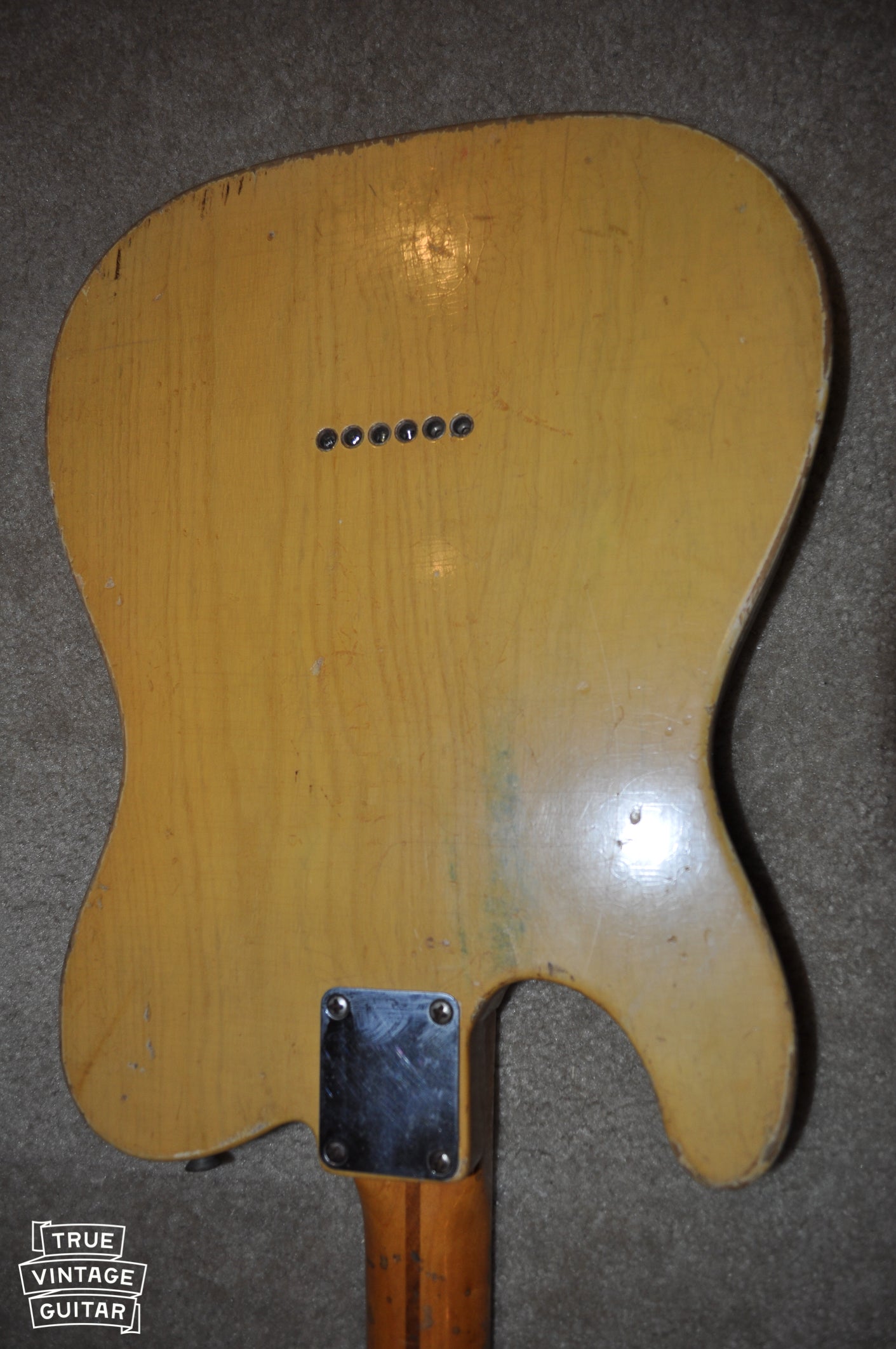 Fender Telecaster 1952 back of the body Blond yellow finish