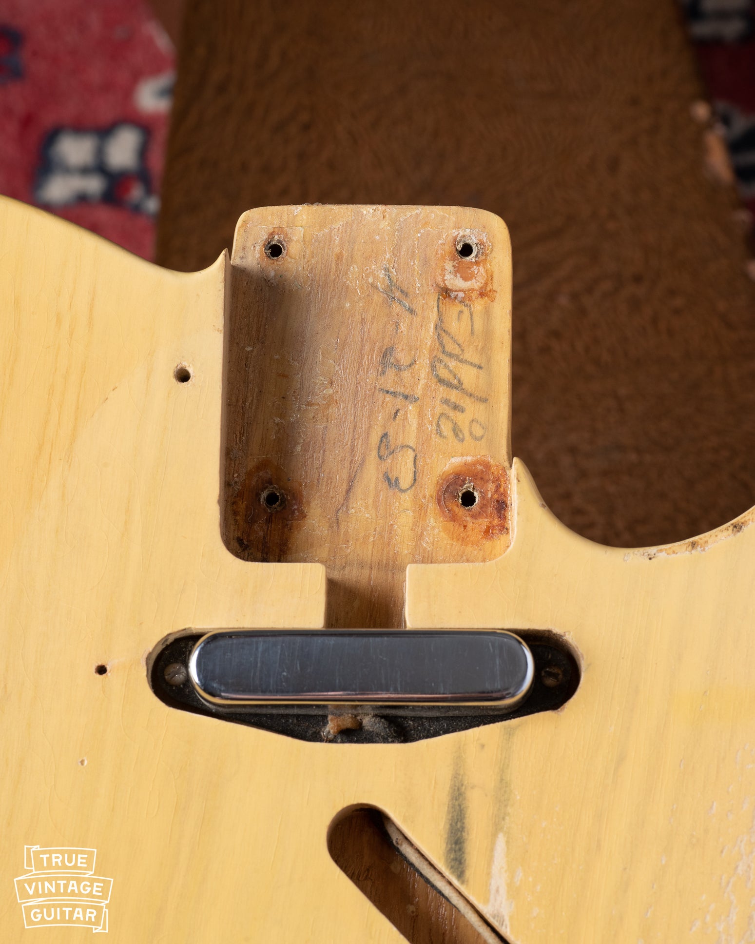 1953 Fender Telecaster neck pocket signature by Eddie on 4 - 21 - 53