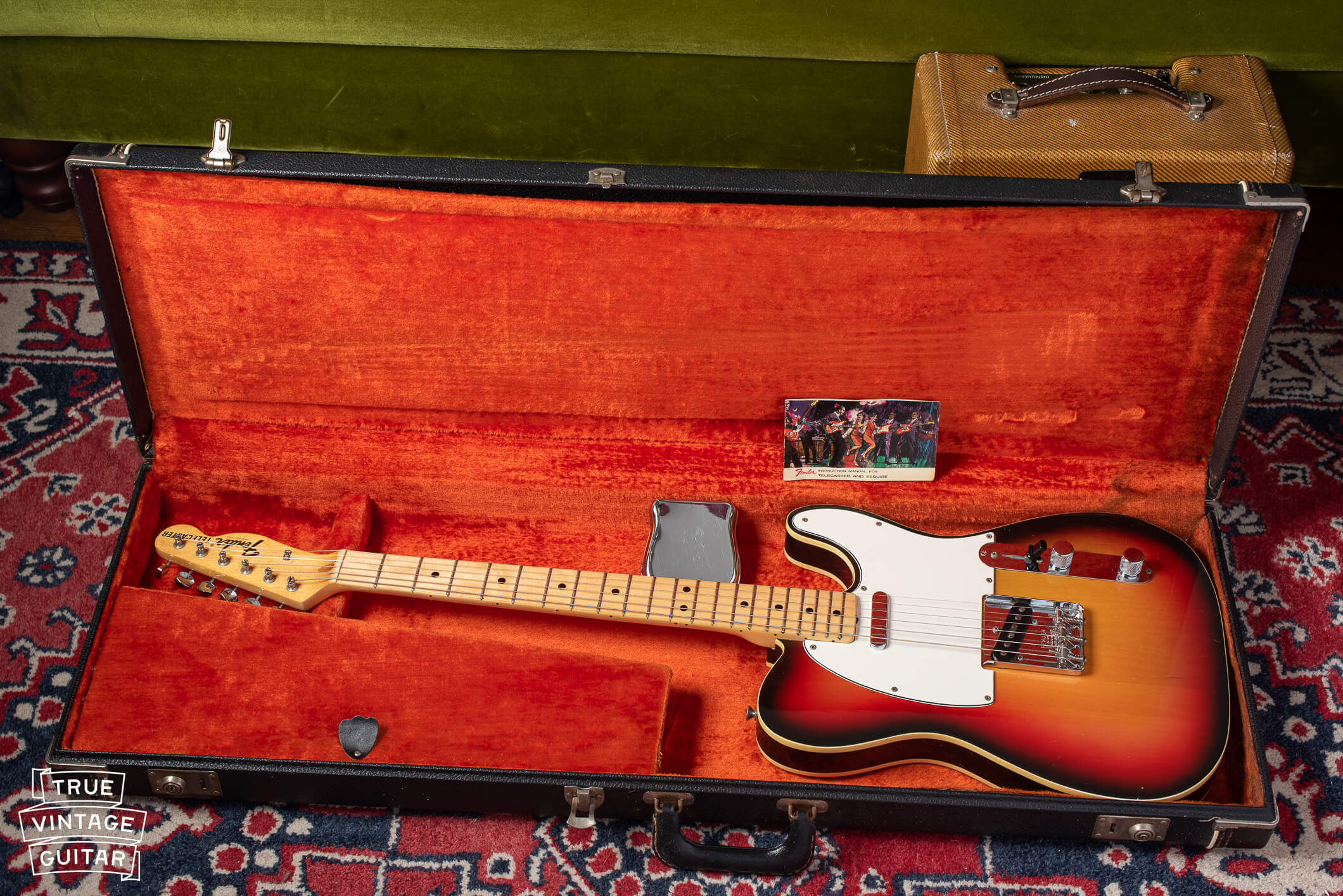 1971 Fender Telecaster Custom guitar with Sunburst finish and double white edge binding