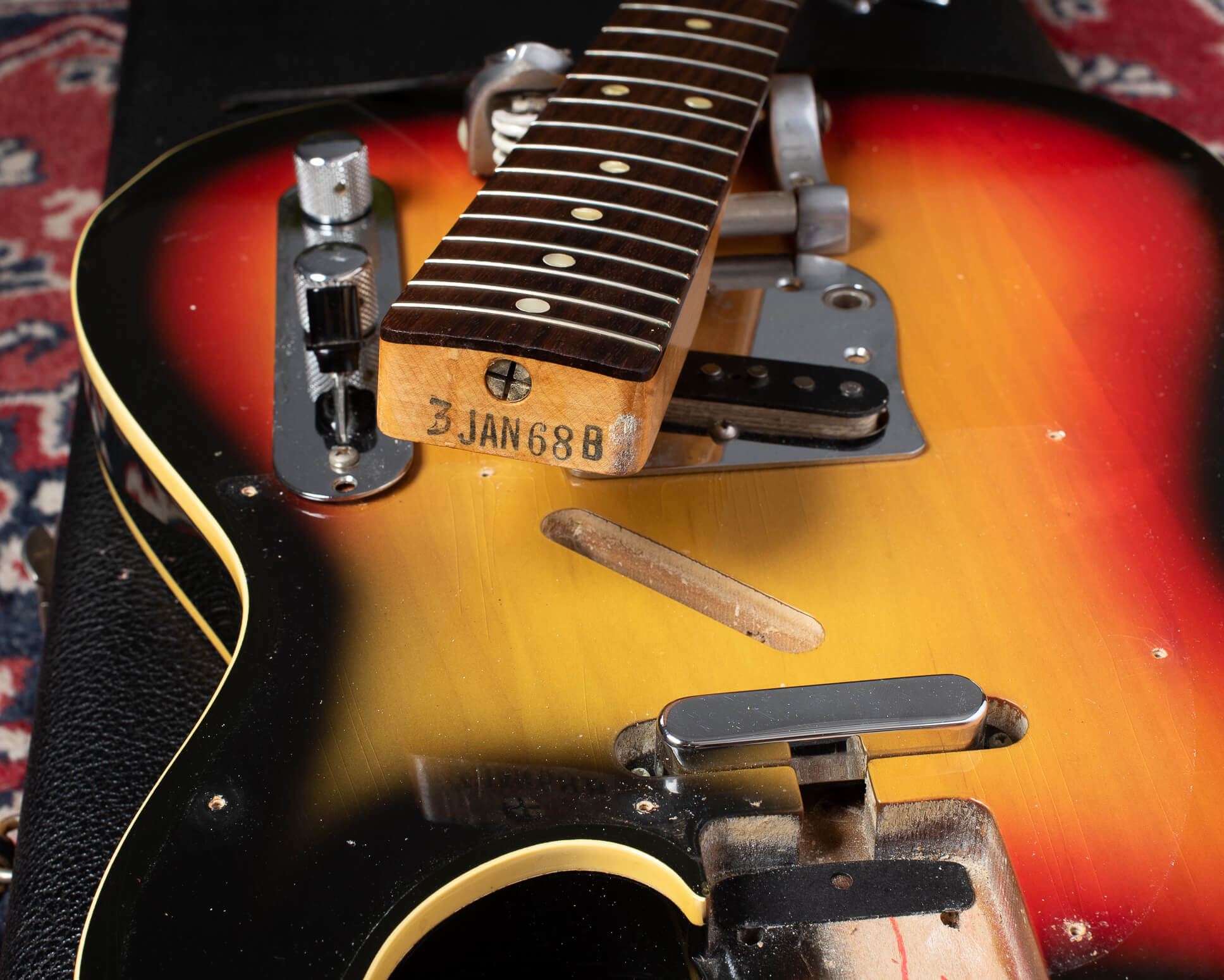 Fender Telecaster year and dating with neck heel ink stamp